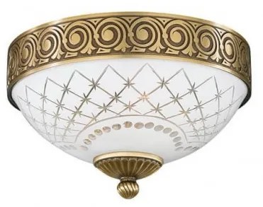 Plafoniera clasic design italian din alama, sticla 7002 RA-PL. 7012/2
