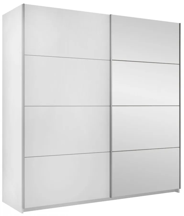 Dulap de haine cu uși culisante Artaman 200 (Alb) (cu oglindă). 1105685