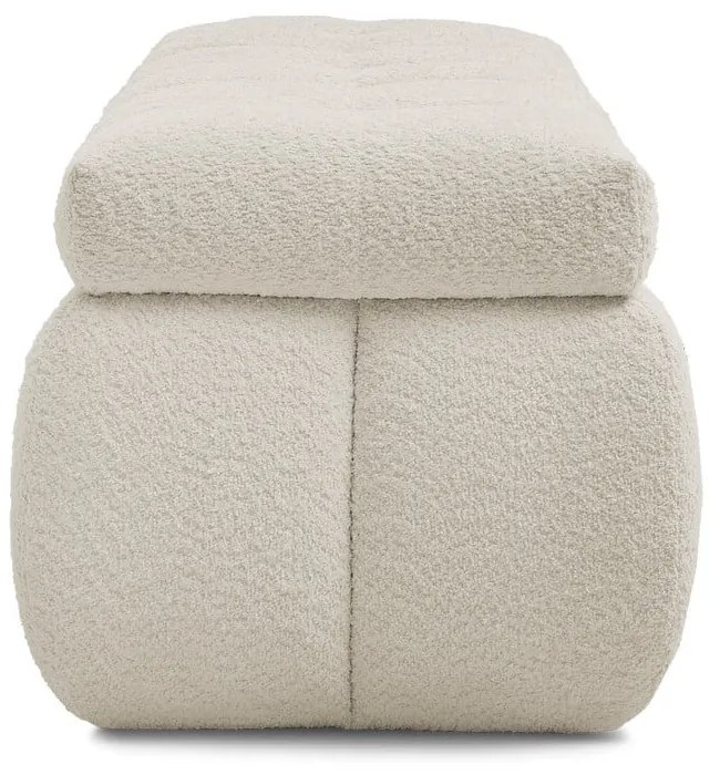 Bancă bej cu tapițerie din țesătură bouclé Mont Blanc – Bobochic Paris