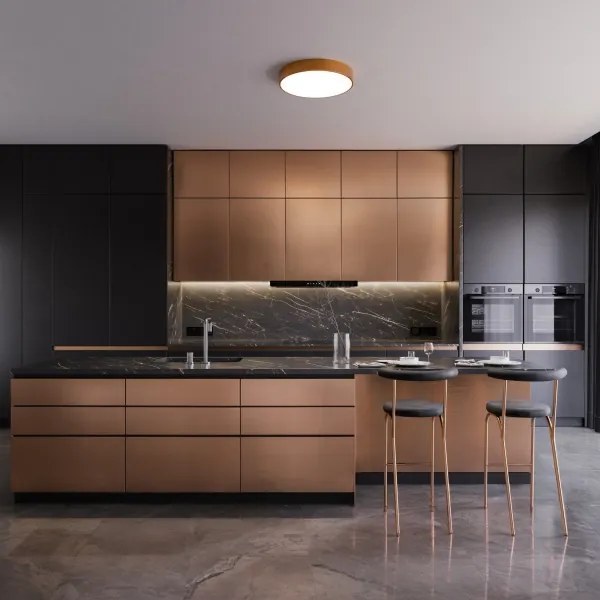 Plafonieră pentru baie CLEO 3xE27/24W/230V 40 cm diametru cupru IP54