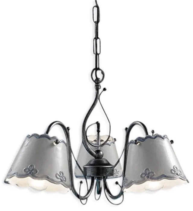 Candelabru 3 brate design clasic realizat manual din ceramica RAVENNA