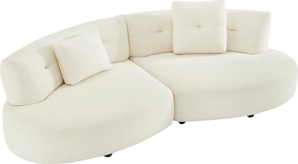 Canapea semirotunda dumonde cu șezut confortabil din spumă HR Vineto 280x140 cm