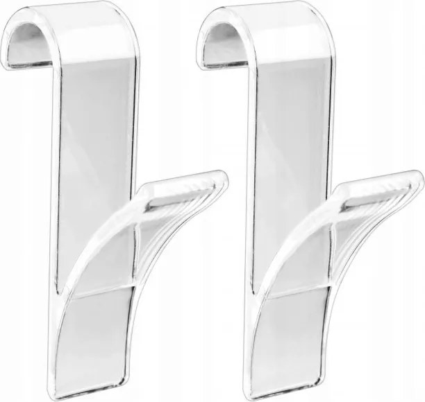 Set 2 carlige pentru calorifer baie SEZA, transparente