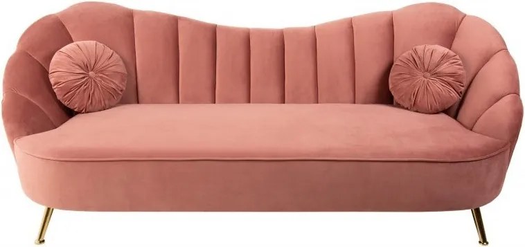 Canapea cu forma curbata Arielle 220cm, roz