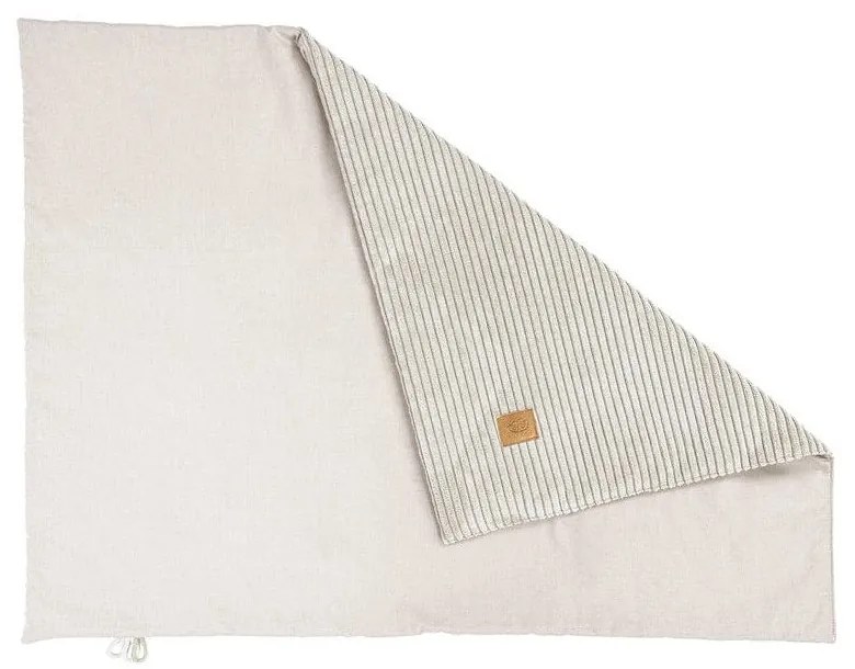 Pătură pentru copii crem din catifea reiată 100x77 cm – Meowbaby