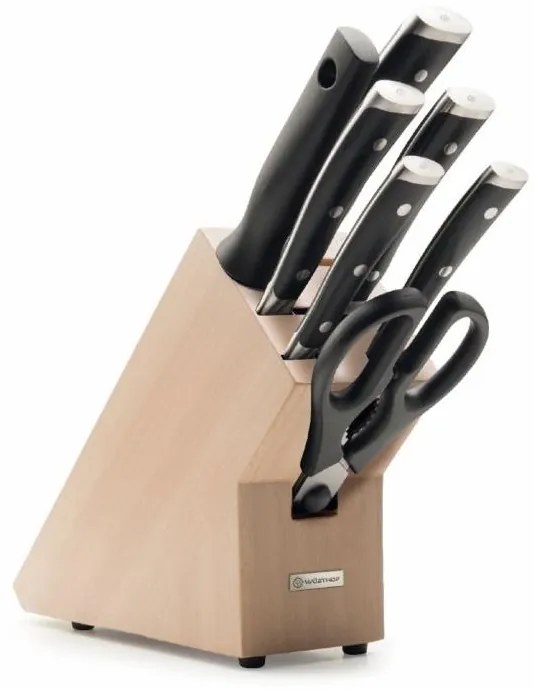Set de cuțite de bucătărie cu suport CLASSIC IKON 8 buc. fag Wüsthof