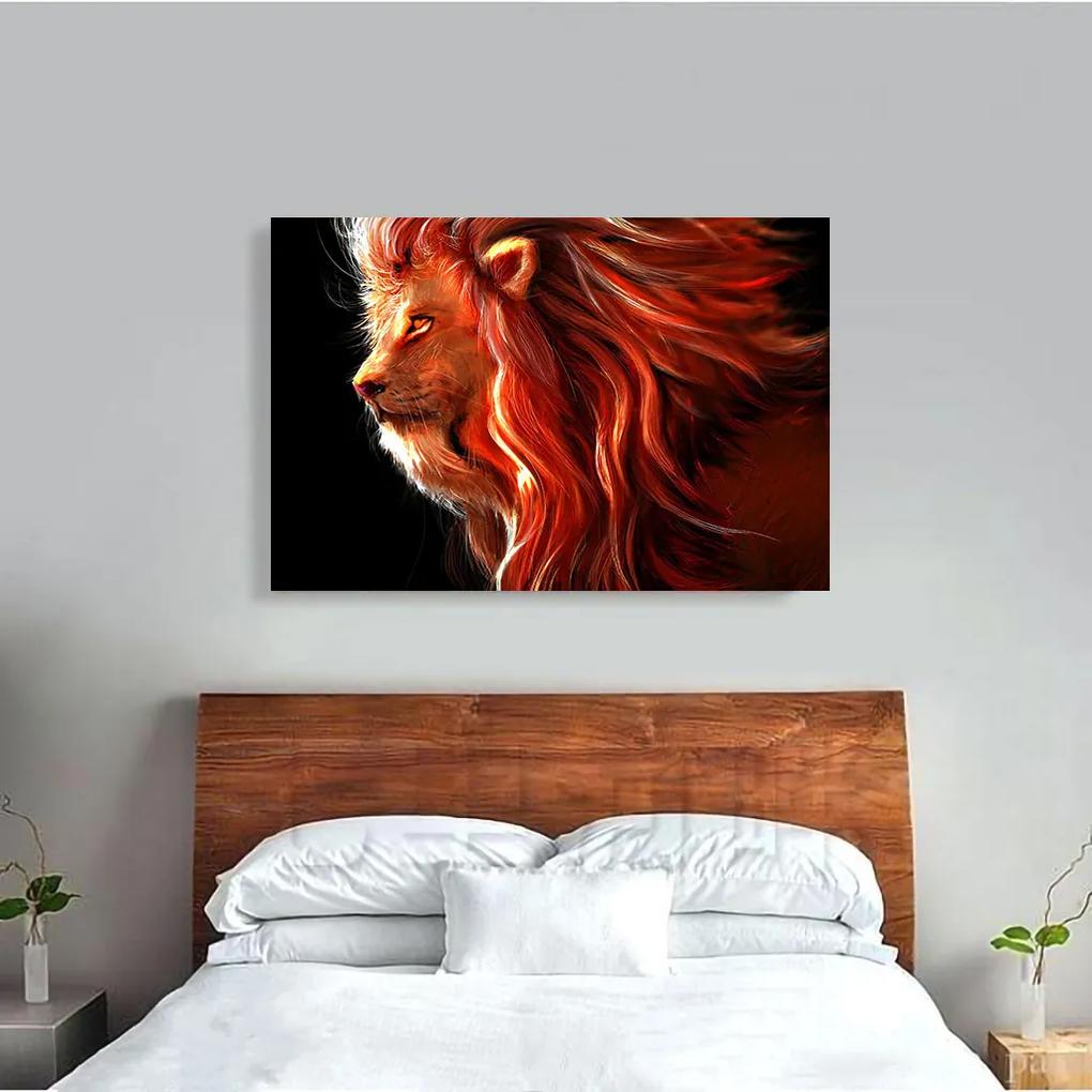 Tablou Canvas - Lion creativ 40 x 65 cm