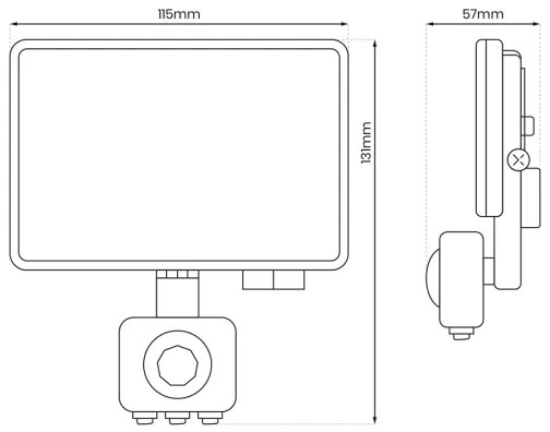 Proiector LED exterior cu senzor LED/20W/230V 5000K IP44