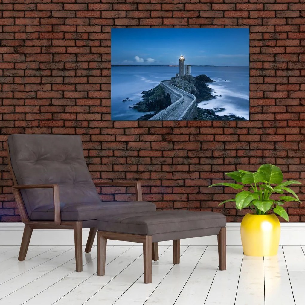 Tablou cu far și marea (90x60 cm)