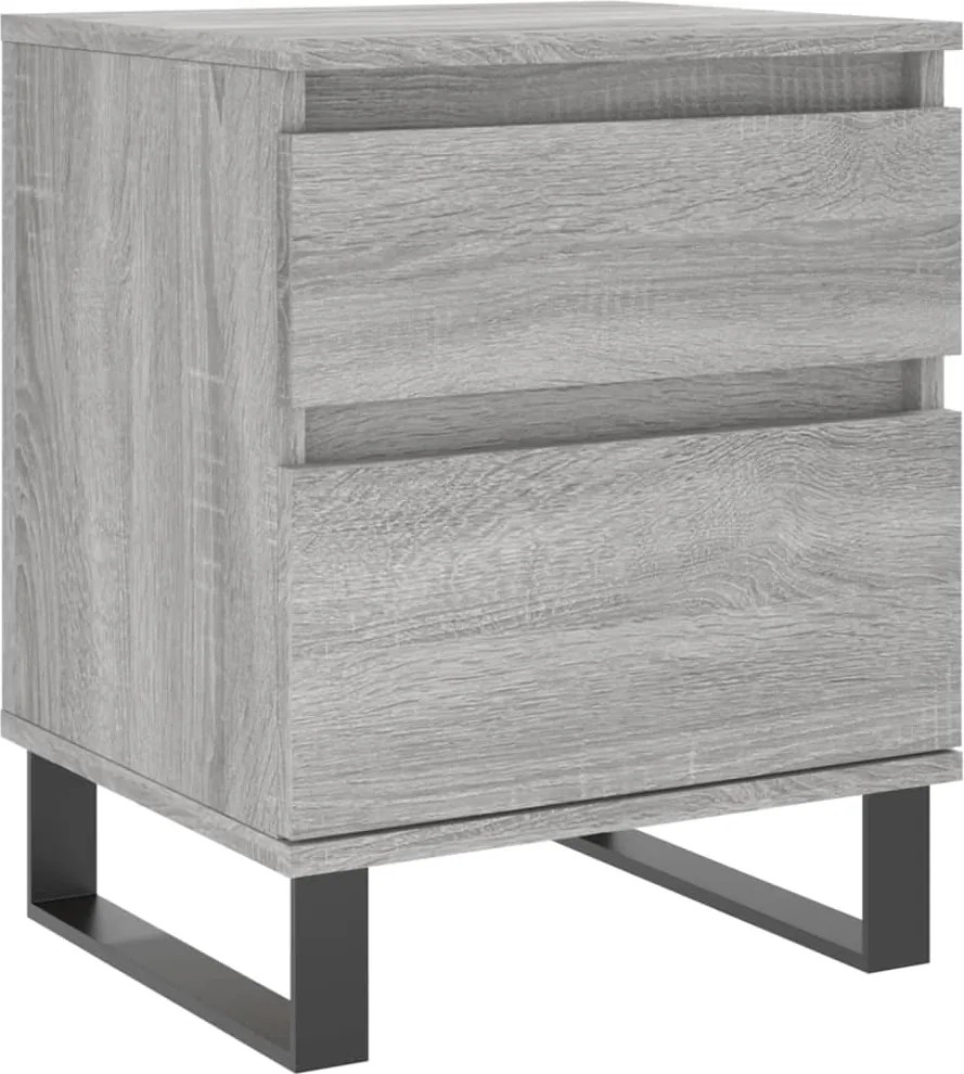vidaXL Noptieră, gri sonoma, 40x35x50 cm, lemn compozit