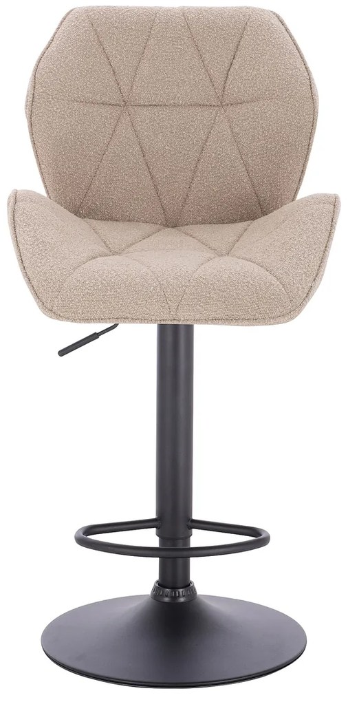 HR212W Scaun Latte Boucle cu Bază Neagră