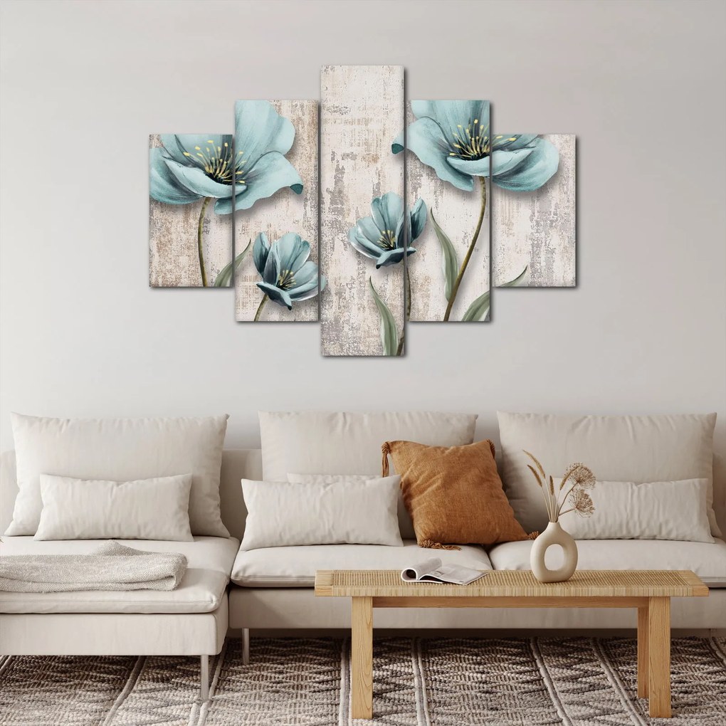 Tablou - Flori texturate (150x105 cm)