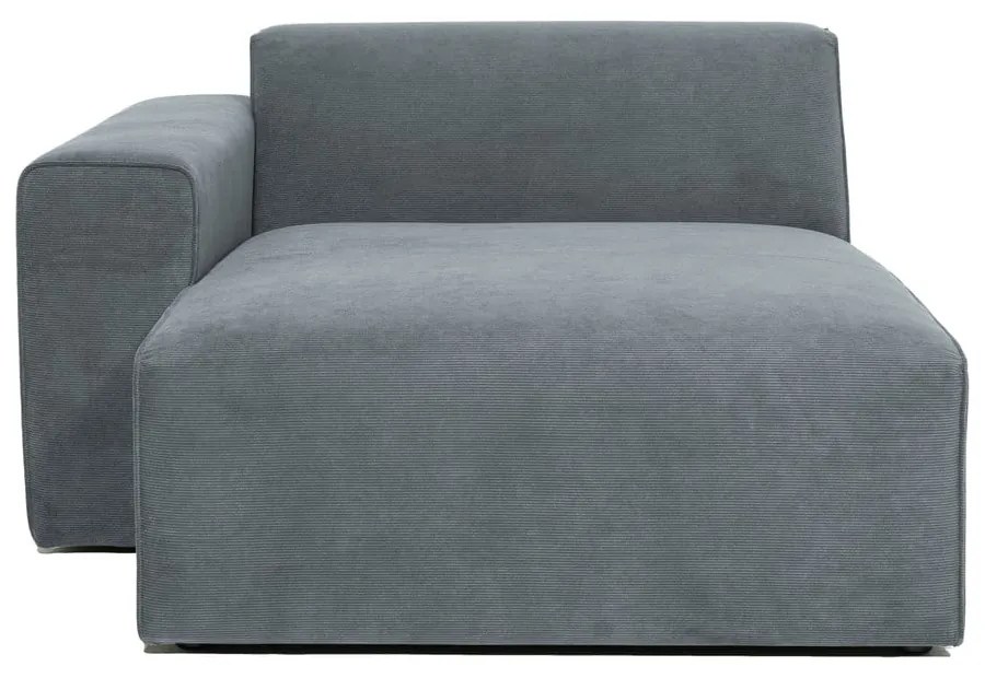 Modul pentru canapea gri cu tapițerie din catifea reiată (cu colț pe partea stângă ) Sting – Scandic