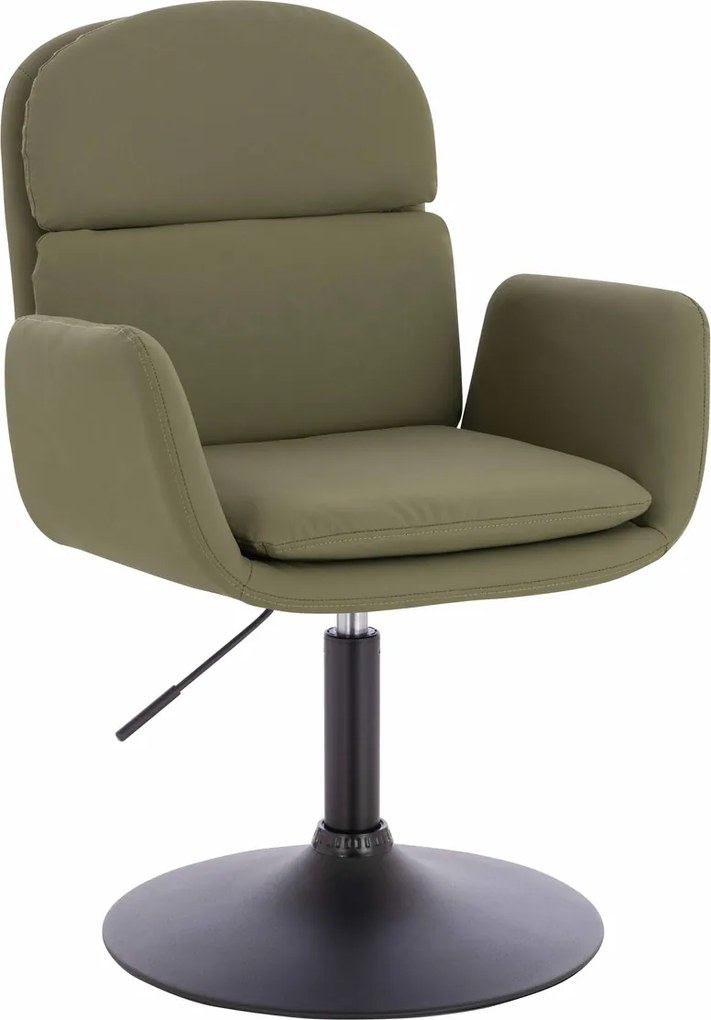 HR480N Scaun Khaki Piele Ecologica Premium Soft cu Bază Neagră