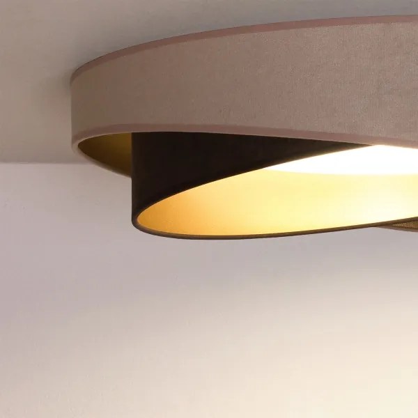 BRILAGI-LED Plafonieră VELVET TWIST LED/24W/230V 4000K Ø 55 cm bej/maro/auriu