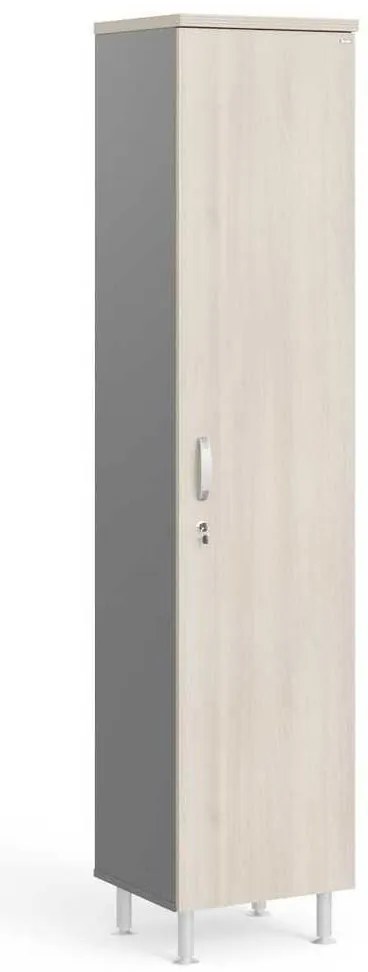 Dulap înalt Manager LUX 45 x 43 x 207,4 cm, dreapta, salcâm deschis / gri