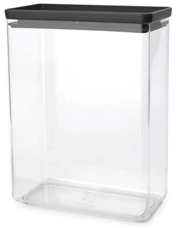 Cutie de depozitare Brabantia Tasty+ Stackable 1008877, 5,4 l, Sigiliu din silicon, Fara BPA, Gri închis