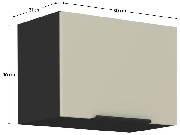 Dulap de bucătărie superior Arikona 50 GU 36 1F (cașmir + negru). 1097053