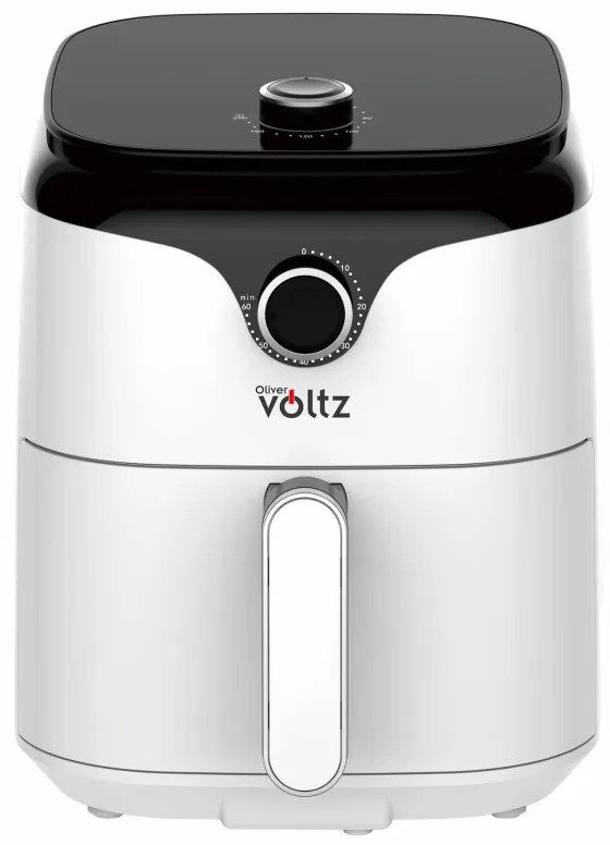 Resigilat: Friteuza cu aer cald AirFryer Oliver Voltz OV51980V, 1400 W, 3.5 L, Timer, 80-200°C, Alb