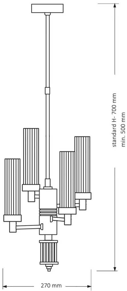 Lustra moderna realizata manual din alama Seti 4L