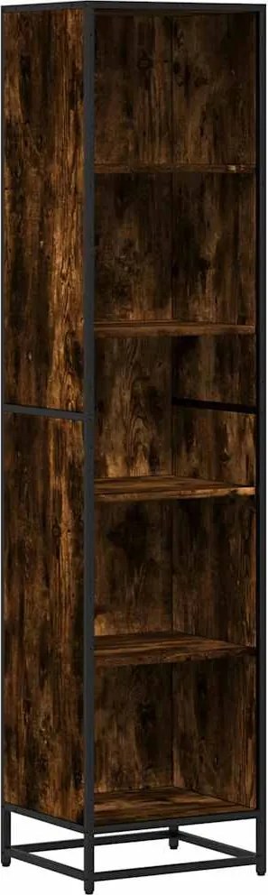 vidaXL Bibliotecă, stejar fumuriu, 40x35x170,5 cm, lemn prelucrat