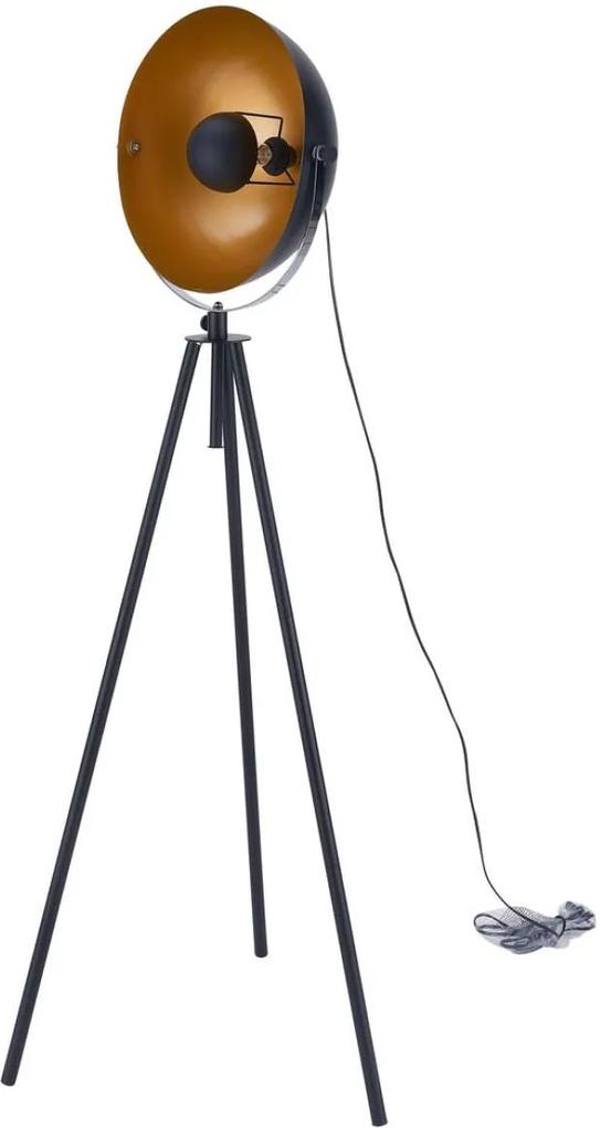 Lampadar modern Astro, 167x58x58 cm, metal, negru/ aramiu