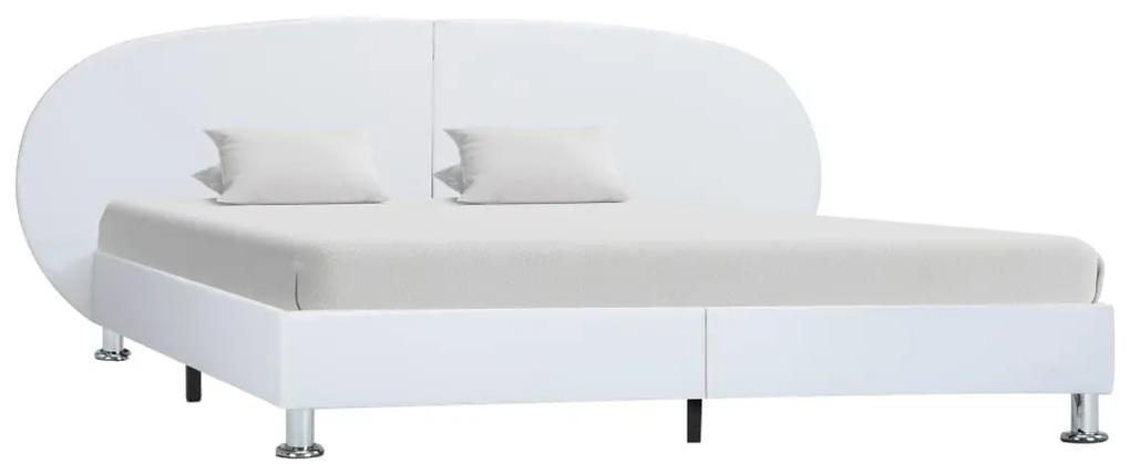 285413 vidaXL Cadru de pat, alb, 180 x 200 cm, piele artificială