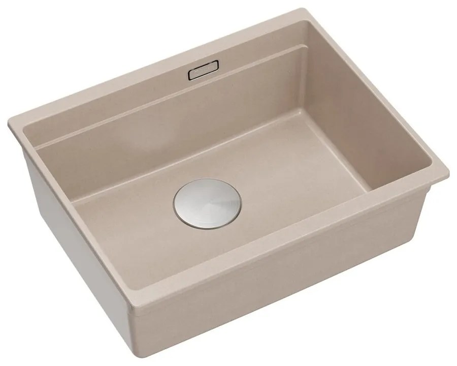 Chiuveta compozit sub blat Quadron Logan 100 bej - inox 56x45 cm