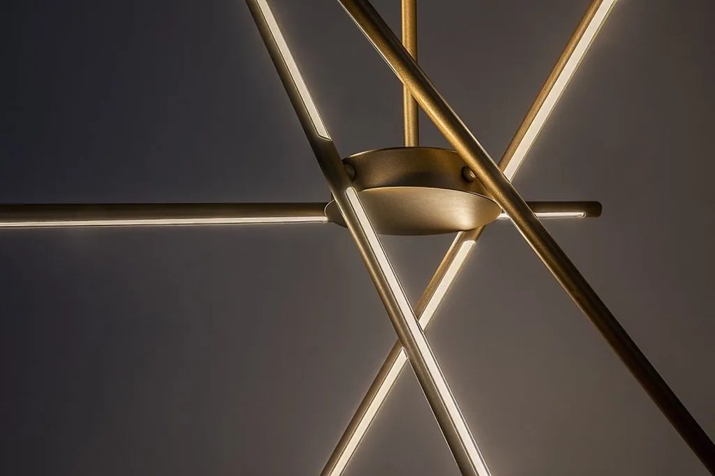 Lustra LED suspendata stil minimalist Henli2 auriu