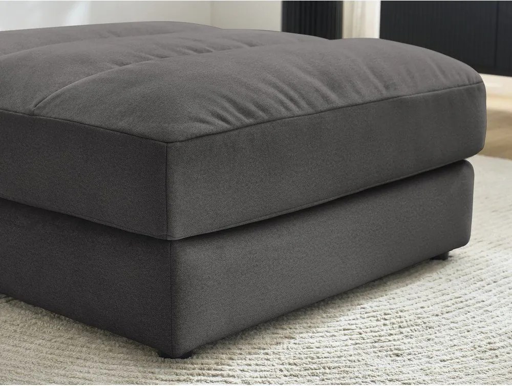 Taburet negru cu tapițerie din catifea Sierra – Bobochic Paris