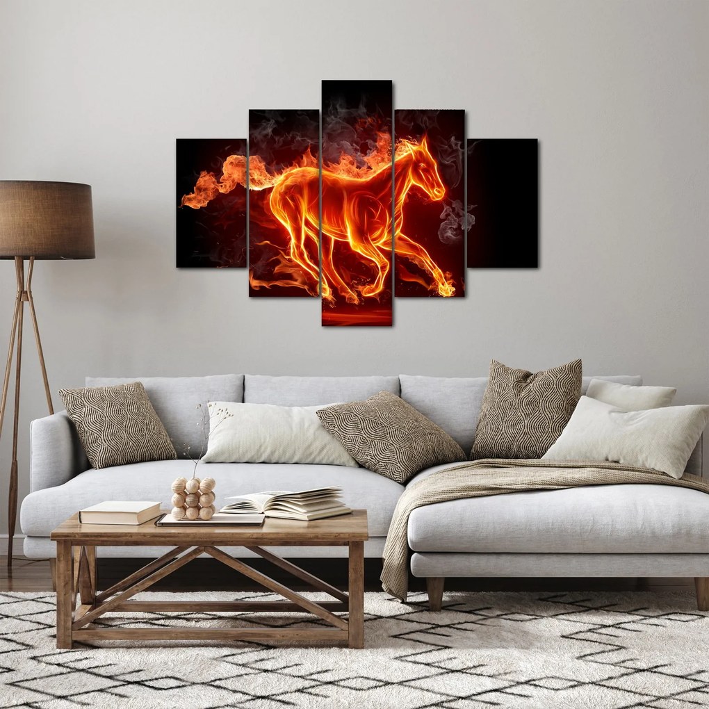 Tablou - Cal în flăcări (150x105 cm)