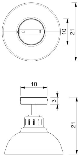 Lustră aplicată SVEN 1xE27/15W/230V alamă