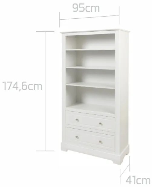 Biblioteca Marylou alba H174,6 cm