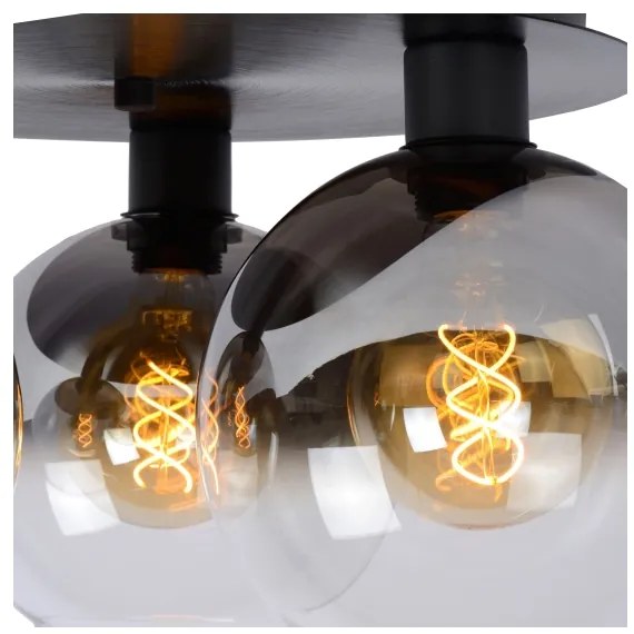 Plafonieră Lucide 74114/03/30 MARIUS 3xE27/40W/230V negru