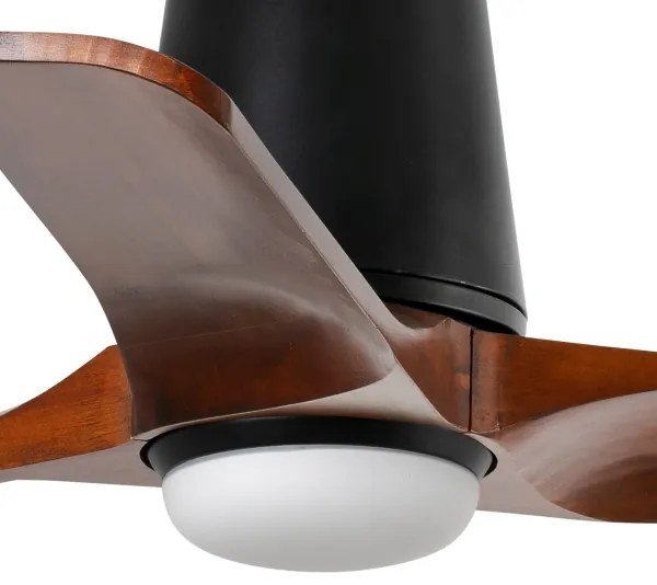 FARO 33837-1TW-LED HEYWOOD TUB S ventilator LED reglabil 10W/230V pin/negru Ø 90 cm + telecomandă