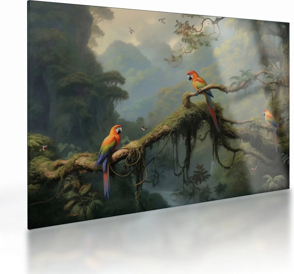 Tablou pe sticlă - Pădure tropicală (70x50 cm)