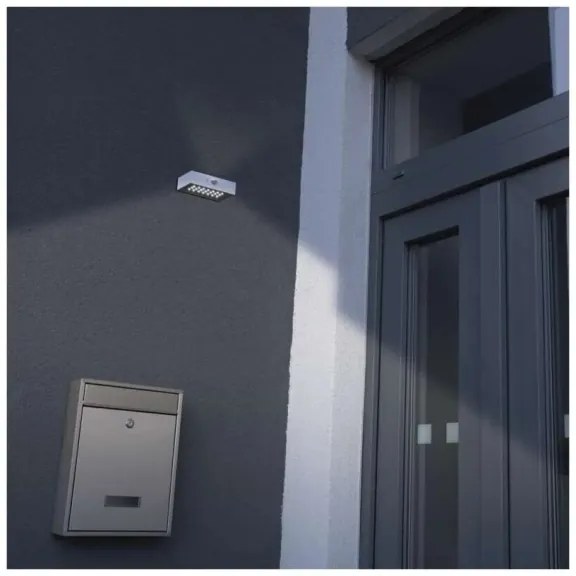 Proiector LED solar cu senzor de mișcare LED/3,7V 1200mAh 4000K IP65 alb