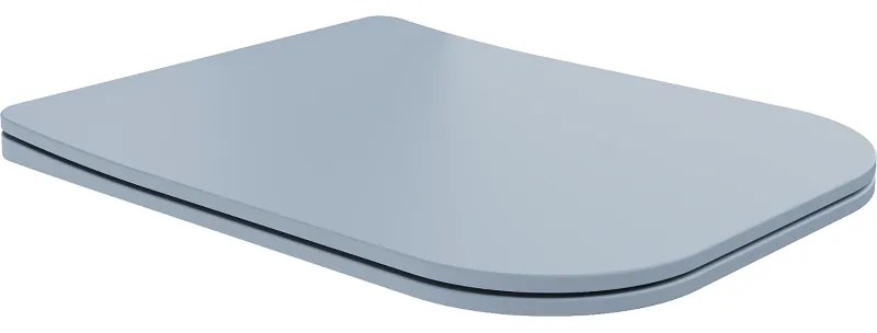 Mexen Teo scaun cu coborâre lentă slim, duroplast, gri-albastru mat - 39840069