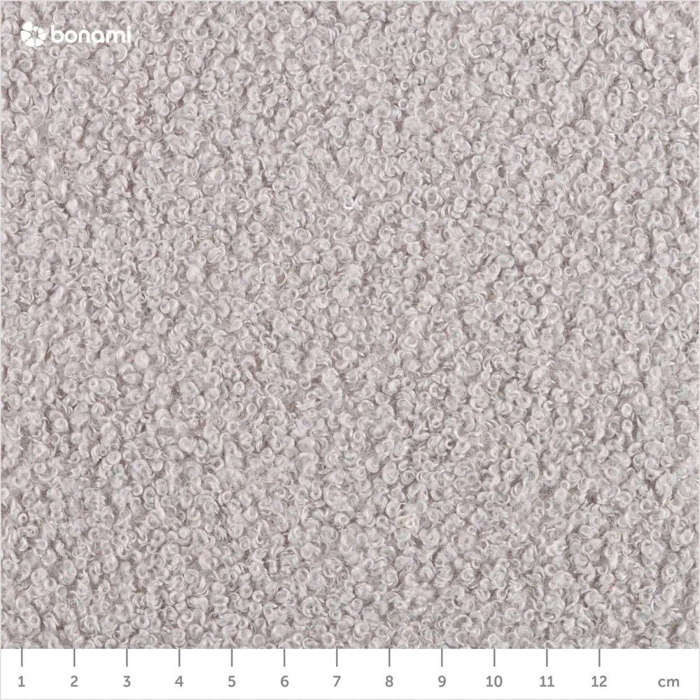 Taburet gri cu tapițerie din stofă bouclé Miuf – Miuform