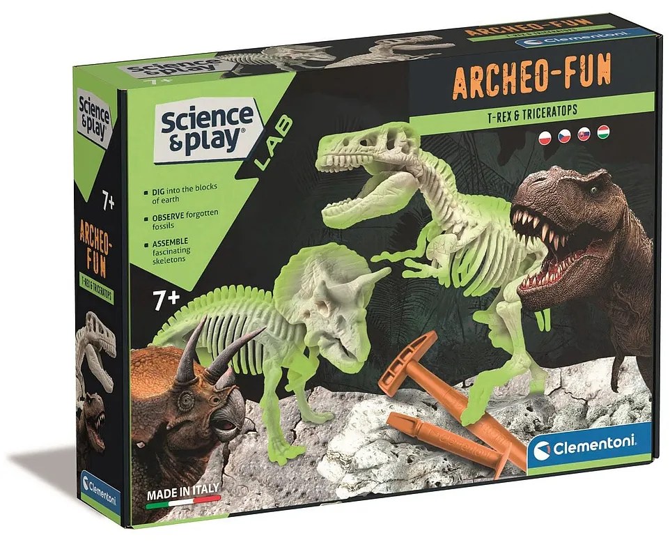 Dinozaur Archeo Fun Set de arheologie luminos Clementoni