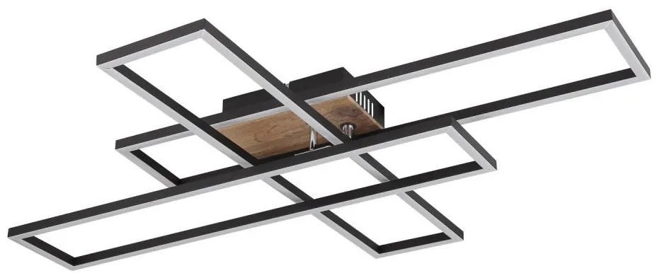 Plafonieră LED Globo 67208-40 DAKARI LED/40W/230V 3000K 60x80 cm negru