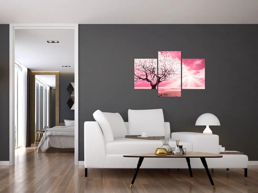 Tabloul cu pomul roz (90x60 cm)