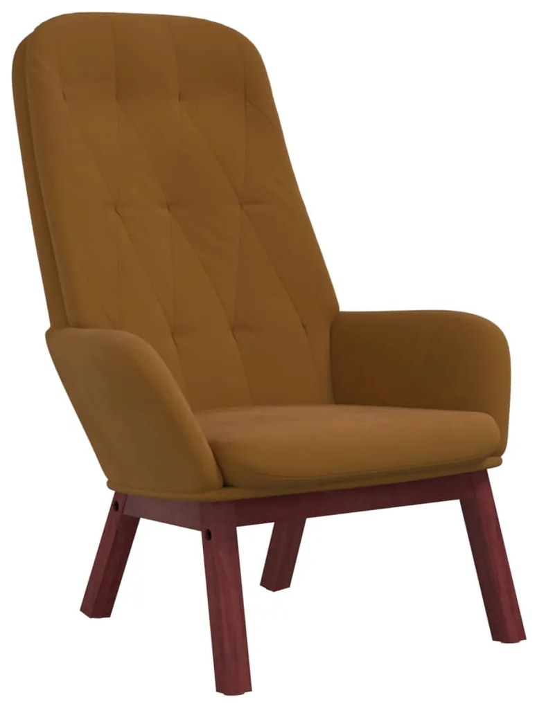 341226 vidaXL Scaun de relaxare, maro, catifea