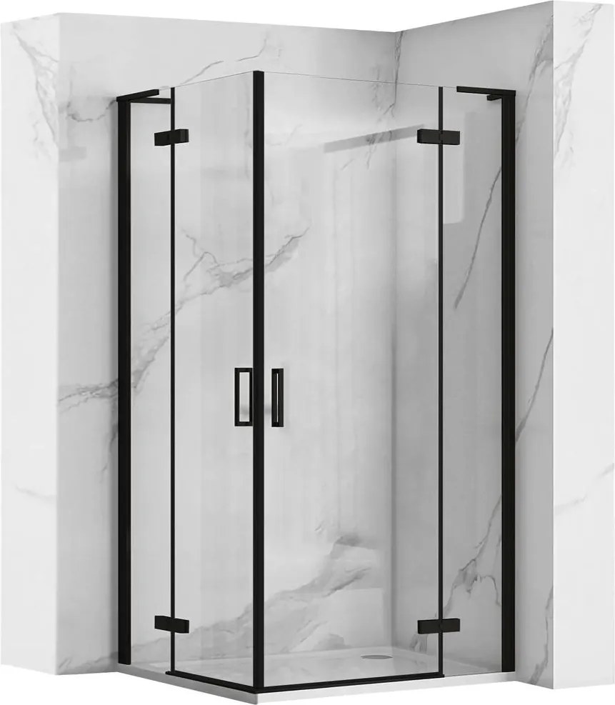 Cabina dus REA Hugo Double 90x90 cm negru