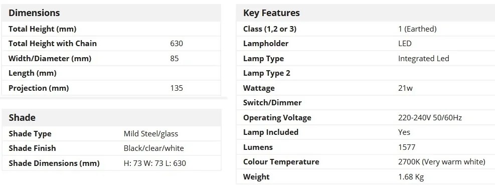 Aplica LED de perete / oglinda baie IP44 Clamp neagra 63126-1BK SRT