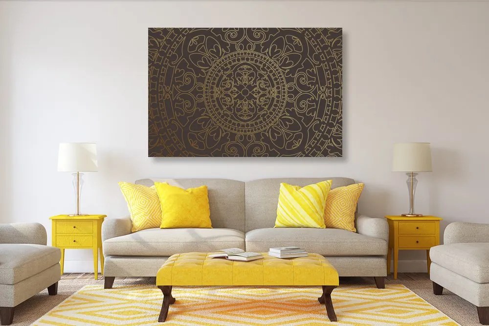 Tablou ornament oriental din aur