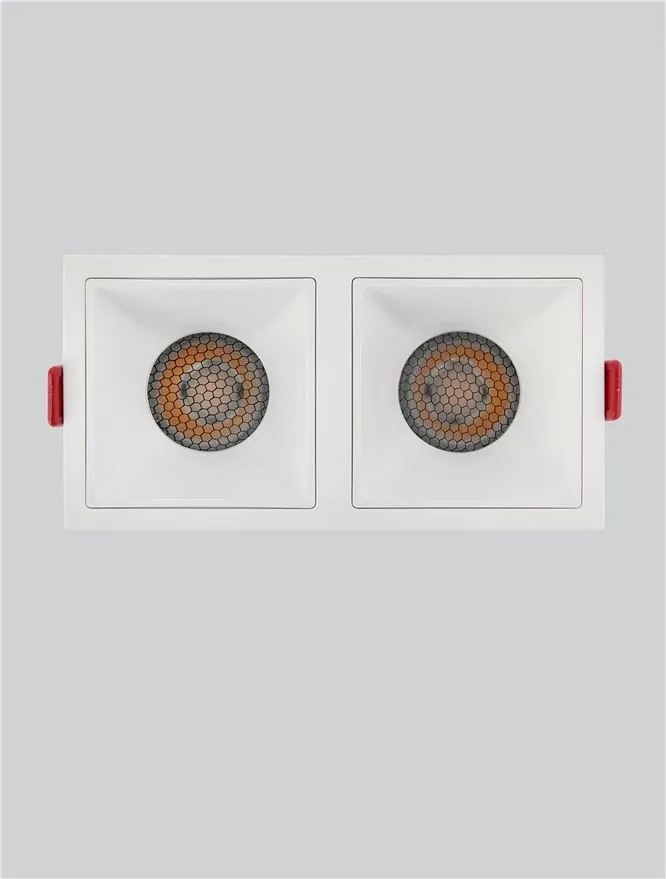 Corp incastrabil cu 2 spoturi LED Helio alb