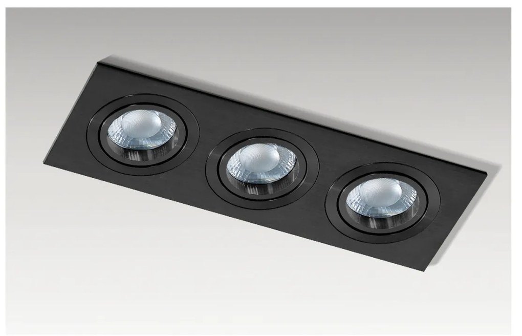 Spot incastrat tavan/plafon CARO 3 S negru