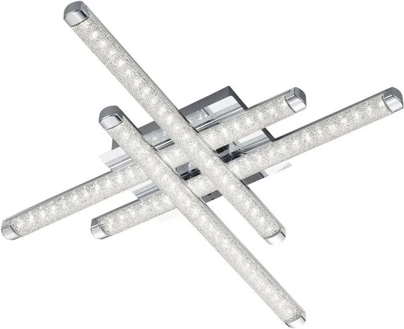 Trio STREET R62814100 Plafoniere cristal crom metal incl. 4 x SMD, 4,5W, 3000K, 400Lm 400lm 3000K IP20 A++