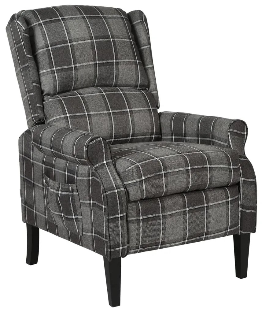 vidaXL Fotoliu rabatabil, gri, material textil